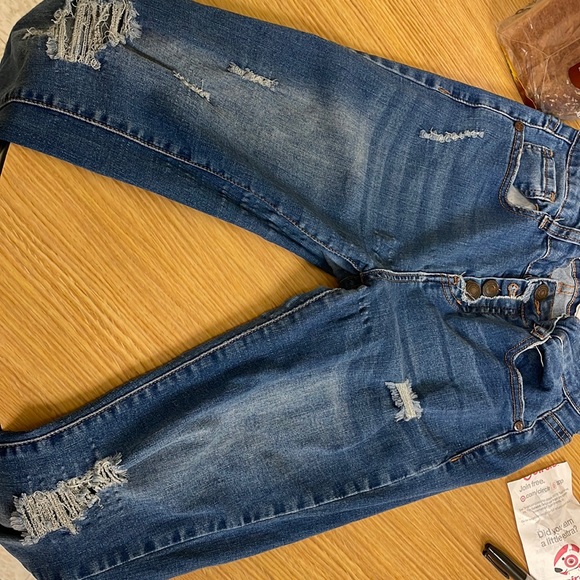 Ripped blue jeans, size 3/4 - Picture 1 of 2